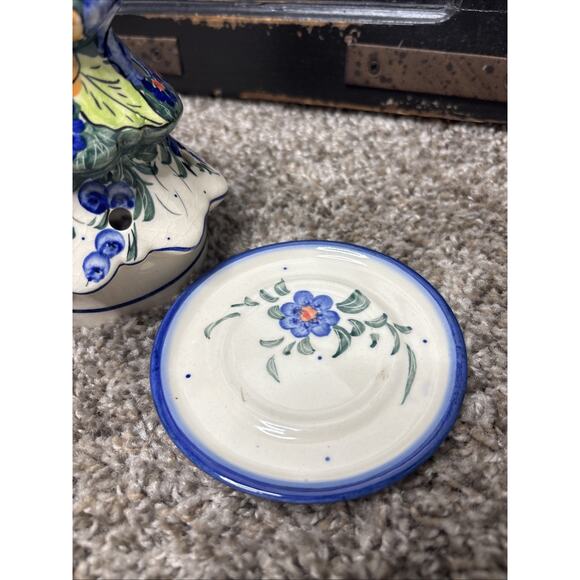 Boleslawiec Polish Pottery Tree Tea Light Luminary W/ Underplate - Picture 6 of 10